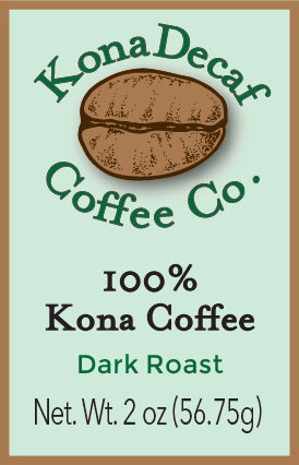 Two Ounce Decaffeinated Kona Coffee Dark Roast - Click Image to Close
